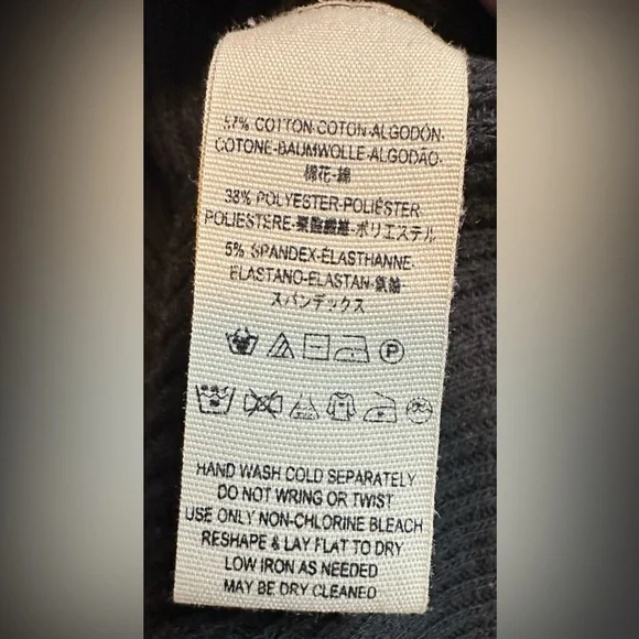 Free People Women’s Black Ribbed Ruffle Mock Neck Sweater Size S/P - Picture 7 of 9